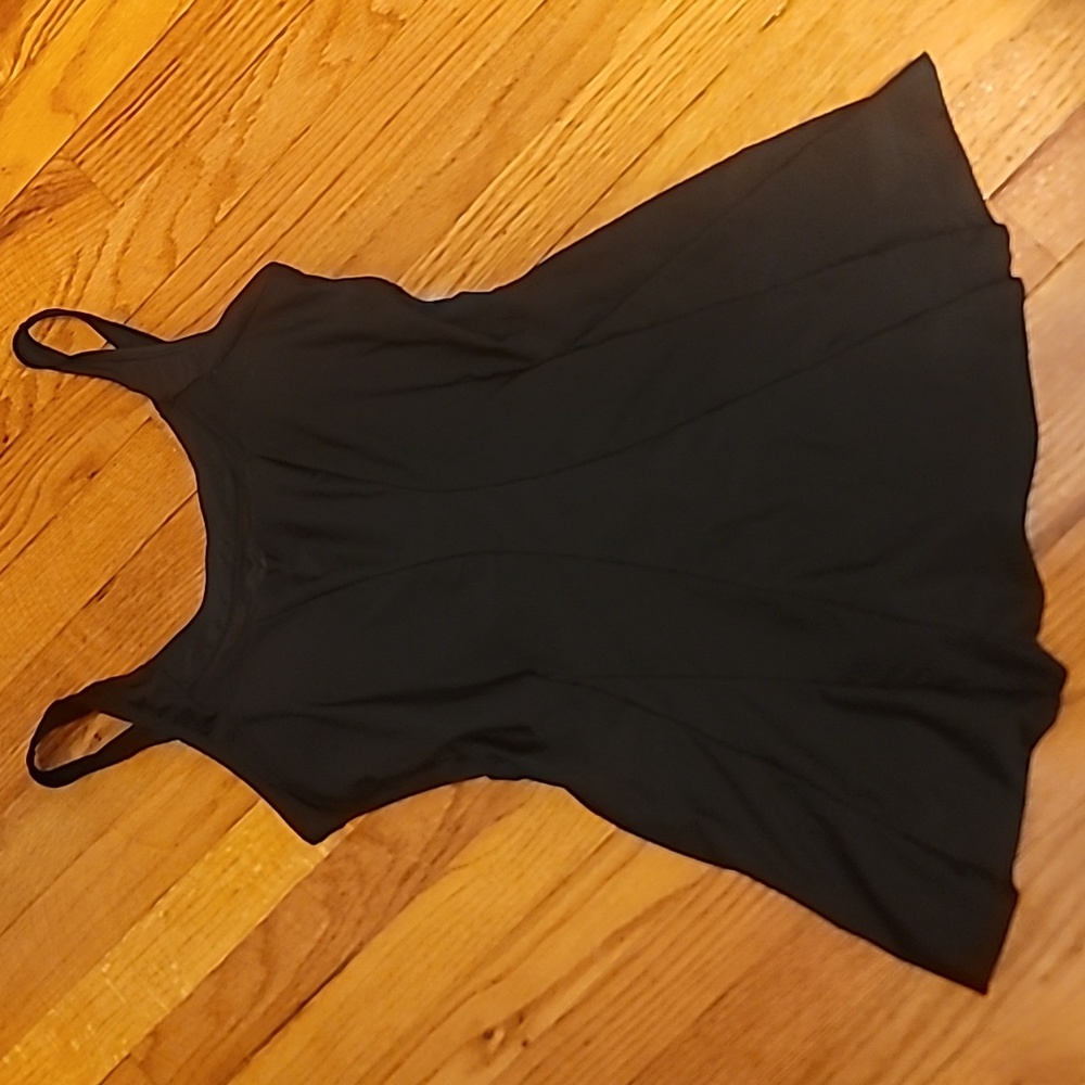 Mesh Black One Piece Bathing Suit, size Medium